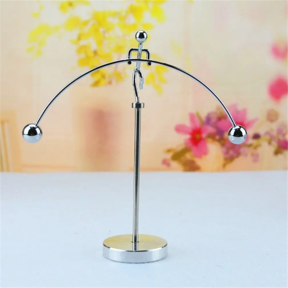 

Creative Decoration Mini Steel Balance Toy Weightlifter Kinetic Art Balance Toy Balancing Decompressive Toy