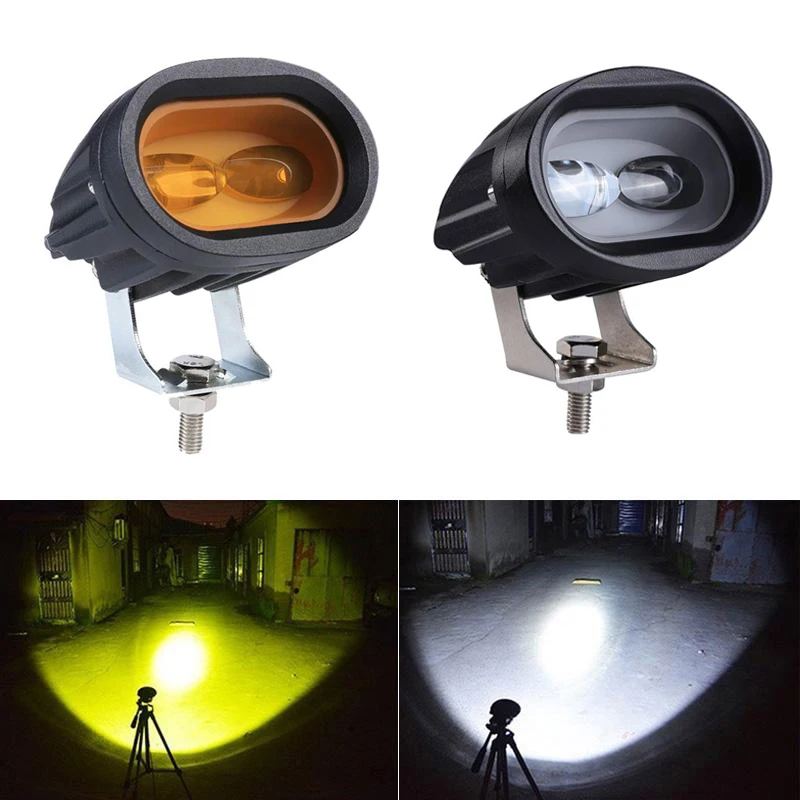 

1 or 2PCS LED Car light 12-24V 20W DRL White OR Yellow Fog Work Light Auto Motorcycle ATV UTV Driving Lamp Spotlight