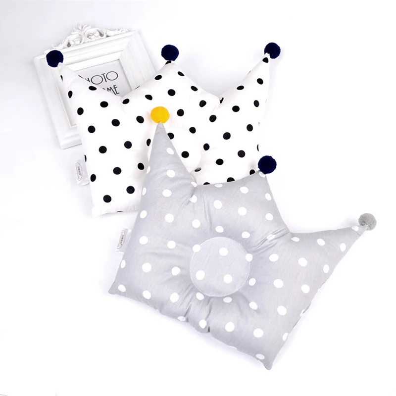 

Baby Pillow For Newborns Cot Cushion baby Cushion Anti Flat Head Protection For Infant Bedding with Plush ball YCZ050