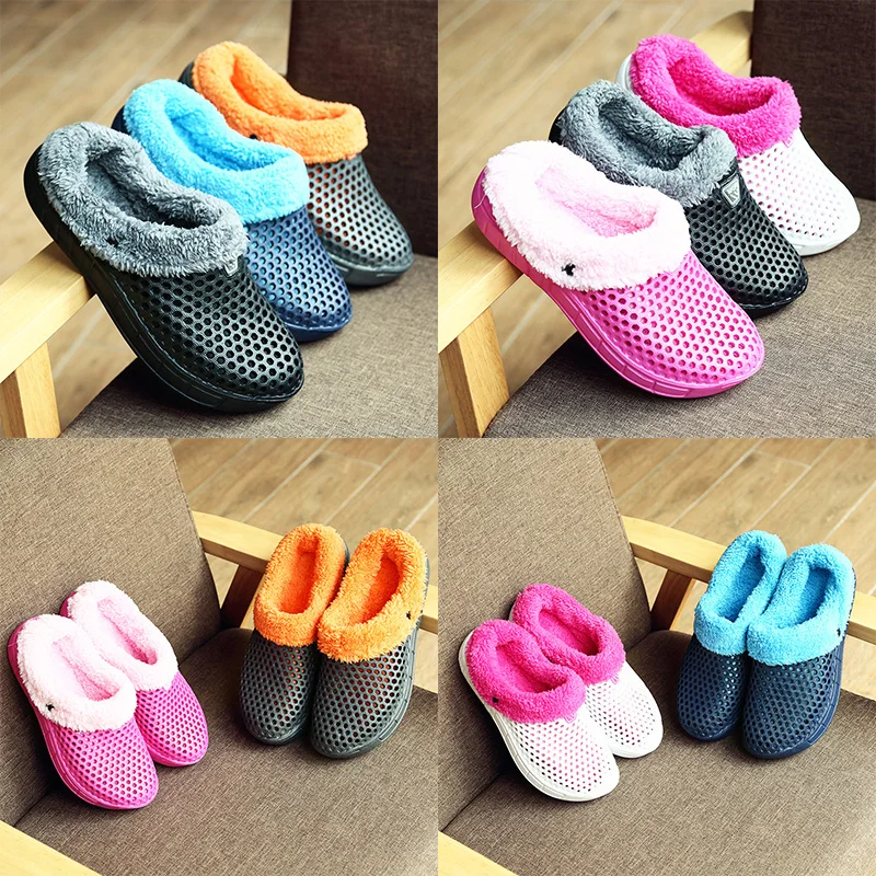 RONGLAI-Zapatillas de casa para hombre y mujer, zapatos de algodón suave con piel artificial a la moda, antideslizantes, para amantes, para invierno, 2020