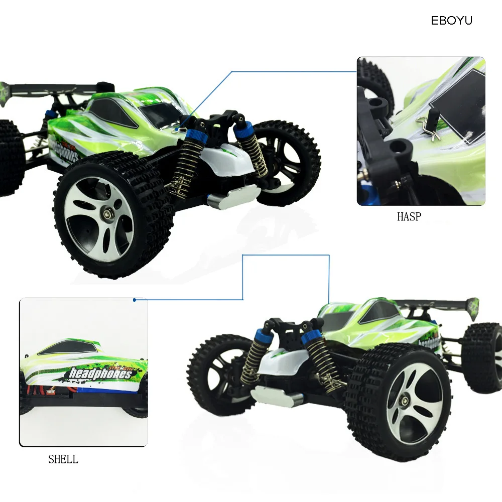 WLtoys A959-B RC автомобиль 2,4 ГГц 1:18 Масштаб 4WD 70 км/ч высокий гоночный скоростной автомобиль дистанционное управление внедорожный автомобиль для детей