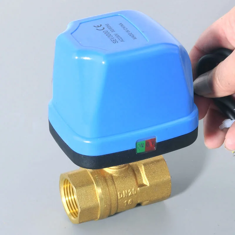 24V Dn15 Электрический двухходовой клапан трехпроводной двухконтрольный мини электрический шаровой клапан с одним управлением