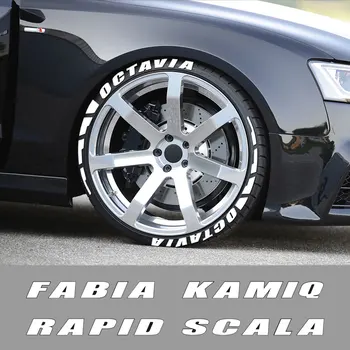 

Car Tyre Letter Tuning Decoration Label Sticker For Skoda Octavia Rapid Fabia Kamiq Kodiaq Scala Karoq Superb Auto Accessories