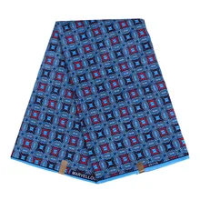 Африканский настоящий воск из Анкары напечатанный синий ткань голландский воск ткань синий полиэстер