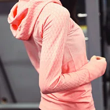 Для женщин Фитнес спортивные рубашки для бега с длинными рукавами пальто петли для большого пальца; с рисунком; толстовка с капюшоном с длинным рукавом с застежкой-молнией толстовка с капюшоном