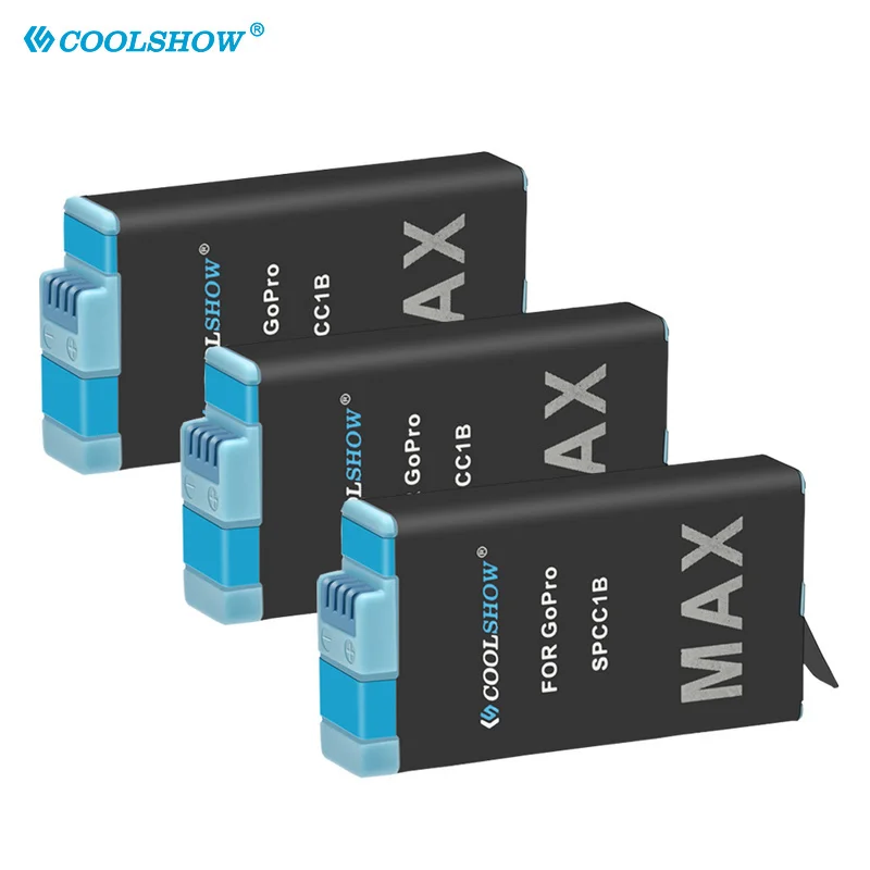 Baterias de Lítio Acessório para Câmeras de Ação para Gopro Recarregáveis Max - Image 5