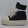 Owen Seak Women Canvas Shoes Luxury Trainers Platform Boots Lace Up Sneakers Casual Height Increasing Zip High-TOP Black Shoes ► Photo 1/6