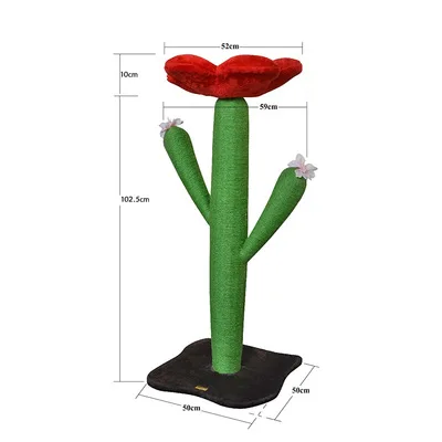 Сизаль кактус кошка скалолазание рамка кошка царапина доска кошка прыжки платформа Кошка Когтеточка товары для кошек дерево скалолазание - Цвет: Flowering large