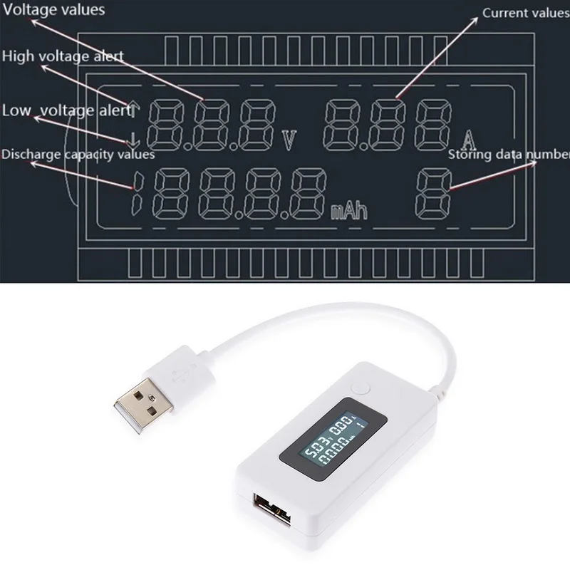 ЖК-мини-телефон USB тестер напряжения измеритель тока портативный доктор мобильное зарядное устройство Емкость детектор монитор вольтметр Амперметр