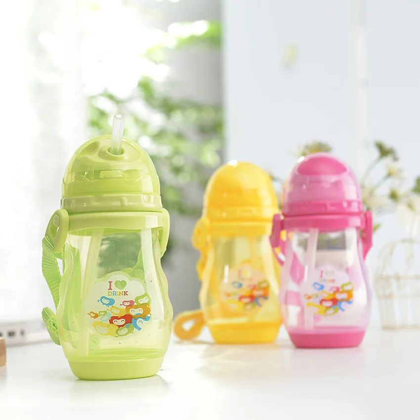 300ML Sippy Cup With Straw Baby Feeding Kids Learn Drinking Water Milk Bottle Training Tritan BPA Free | Дом и сад