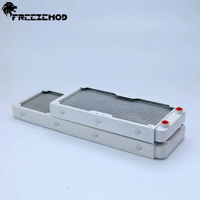 Алюминиевый жидкостный радиатор FREEZEMOD 240 мм для компьютера с вентилятором 2*12 см.