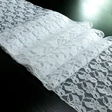 Кружевная скатерть 30*275 см 1 шт. белая черная Современная для