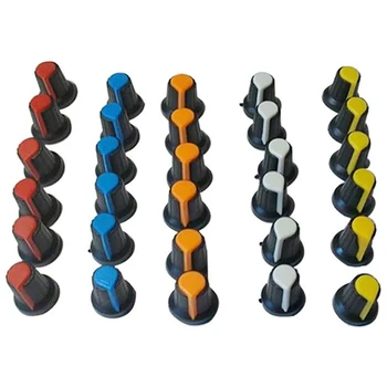 

30 Pcs AG2 Potentiometer Switch Cap WH148 15X17mm Plastic Knob Cap 6MM Plum Blossom Knob Handle