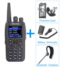 Anytone AT D878UV artı DMR radyo VHF 136 174MHz UHF 400 470MHz GPS APRS Bluetooth Walkie Talkie amatör radyo radyo bir kablo ile