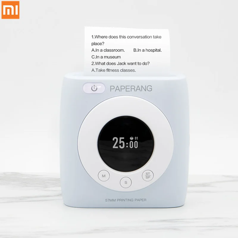 Xiaomi Paperang P2S умный принтер, портативный карманный принтер, 300 точек/дюйм, поддержка Bluetooth 4,0, управление через приложение, зарядка через usb, принтер