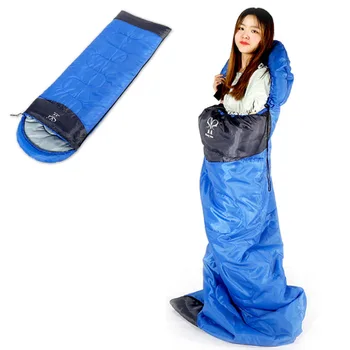 

Envelope with hood adult sleeping bag outdoor camping single sleeping bag