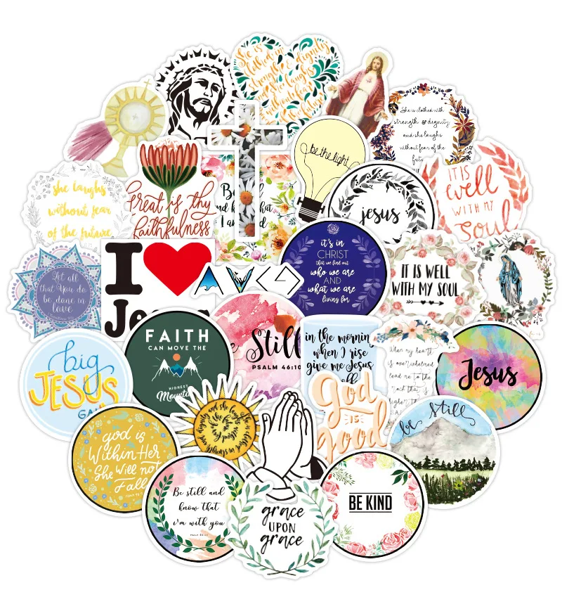 50 шт. наклейки с изображением Иисуса христиан | Игрушки и хобби