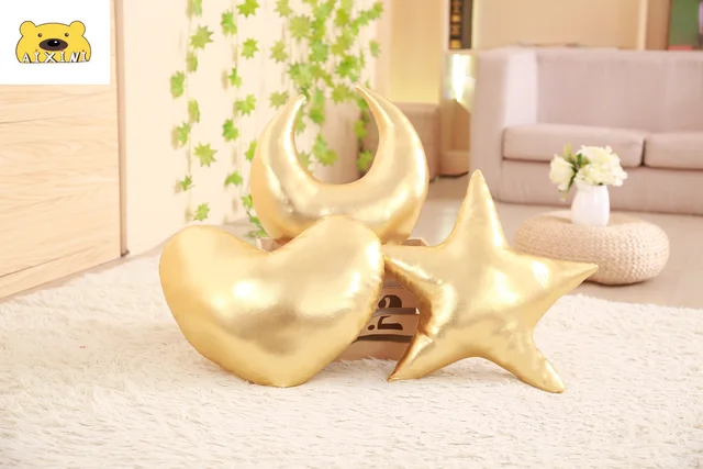 Stuffed Moon Plush Star Love Heart Plush Toys Soft Shining Sky Series Pillow Cushion Sofa Pillow Kawaii Christmas Gift for Girl 2