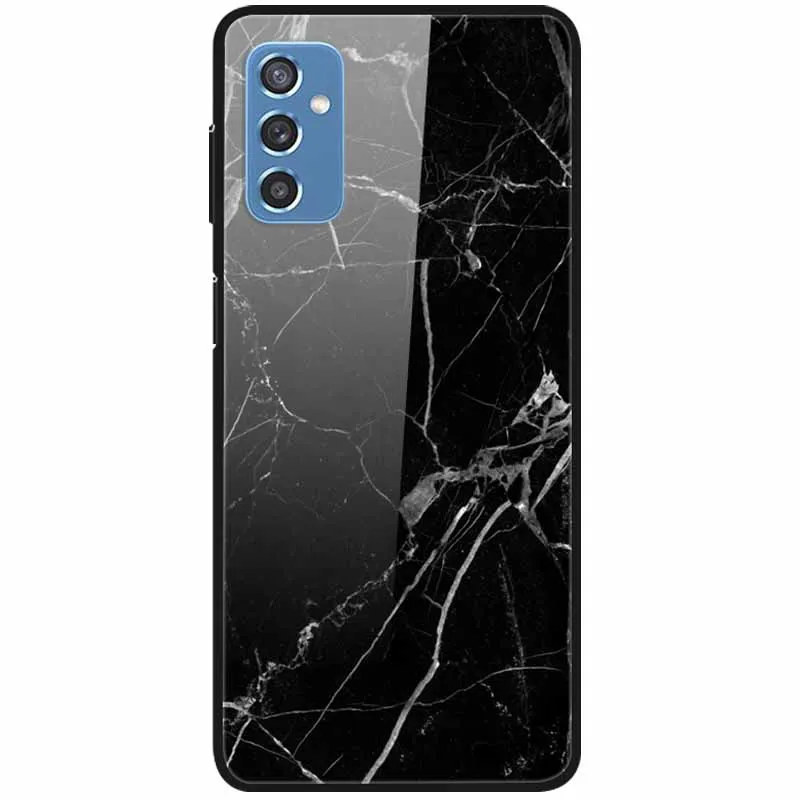 Luxury Print Case For Samsung Galaxy M52 5G Case for Galaxy m52 5G Cover Tempered Glass Phone Funda Back Cases M 52 2021 NEW cute phone cases for samsung  Cases For Samsung