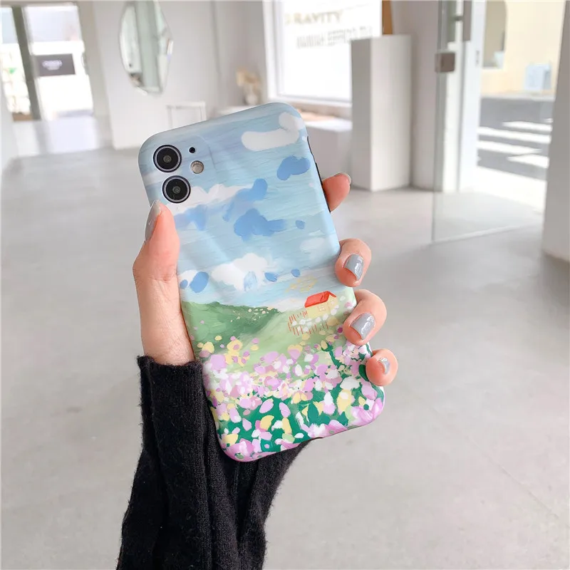 Чехол в Корейском стиле для iPhone 7 8 Plus X XR XSMAX 11 Pro Max Мягкая силиконовая задняя