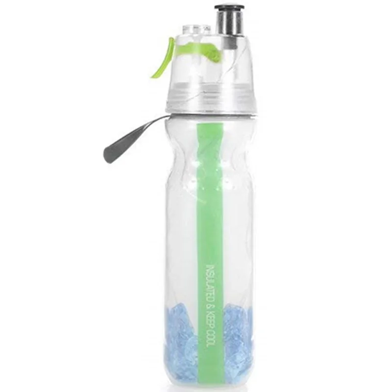 Бутылки для воды с изоляцией, распылитель, бутылка для воды, двойной слой, ледяная холодная бутылка, спортивный чайник для питья на открытом воздухе