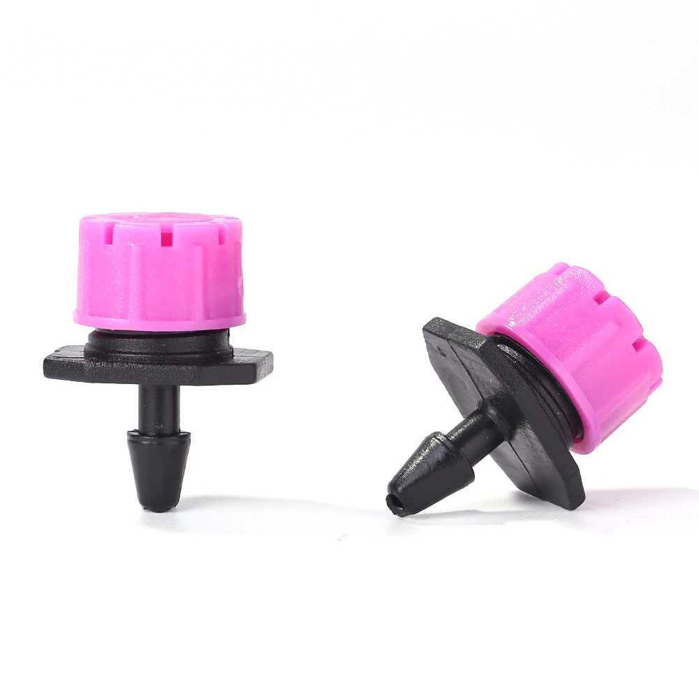 Compte-gouttes Irrigation Réglable Avec Piquet – Débit 0-70 L/h, Pression 1-3 Bar, Pour Microtube 4.5x6.5 Mm, Lot De 25 Pièces Jardin
