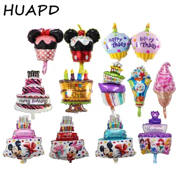 

Saler 10pcs/lot Mini Cake Candy Foil Balloons Cute Princess Birthday Party Decor 1th birthday globos Baby Shower Air Balls
