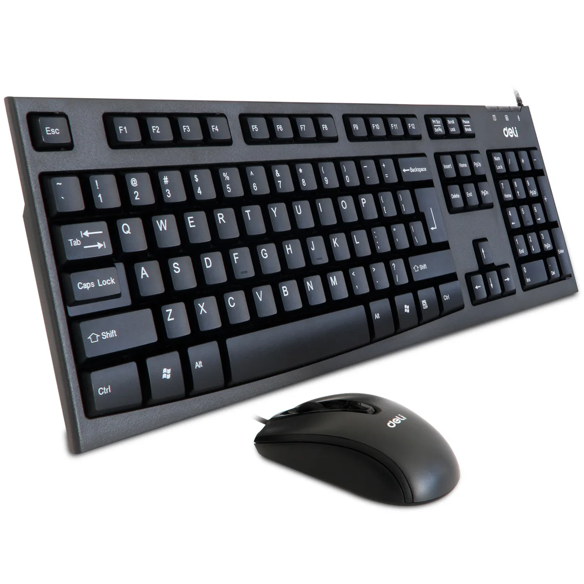 

Deli 3710 Wired Keyboard And Mouse Suit USB Desktop Laptop Computer Office Game Keyboard Mouse Set