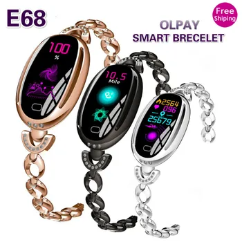 

E68 Smart Watch 2020 Women SmartBrecelet Full Touch Lady Fashion Smartband Heart Rate Fitness Tracker Women Gift for IOS Andriod