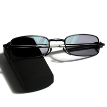 Фотохромные очки для чтения, унисекс, анти-Синие складные очки для чтения, чехол, очки для пресбиопии+ 1,00+ 1,25+ 1,75