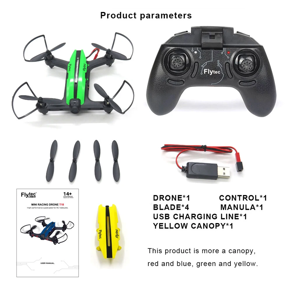 Flytec T18 Wifi FPV мини Дрон RC гоночный Квадрокоптер 720P видео