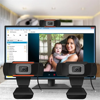 

USB Streaming Camera 480P Webcam Built-In Mic Work Desktop Vertical Computer Camera Rotatable Support Efficient Quality Sensor
