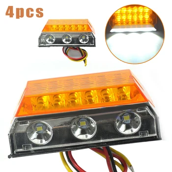 

4Pcs Car 15LED Lights Side Indicator Lamps For Truck Trailer Caravan 24V High-quality Bright Taillights