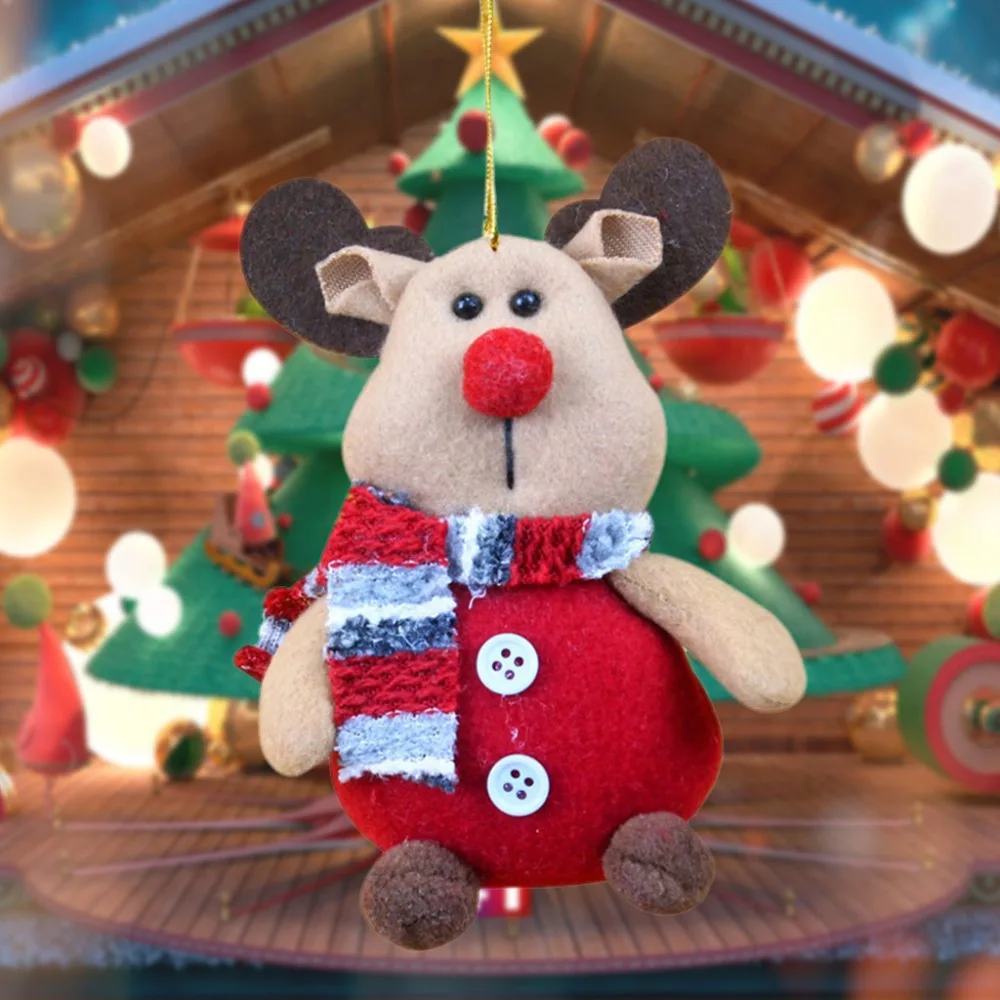 3 шт. Рождественская елка висячая плюшевая кукла игрушка медведь Лось снеговик старый человек Рождественские украшения принадлежности для дома navidad Декор A40