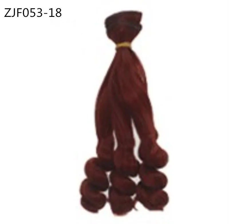 15cm Doll Accessories Dolls for Hair DIY Wig High-Temperature Bjd SD 1/4 Accessories Hairs Curls Synthetic Hairs Wigs Kids Toys - Color: ZJF053