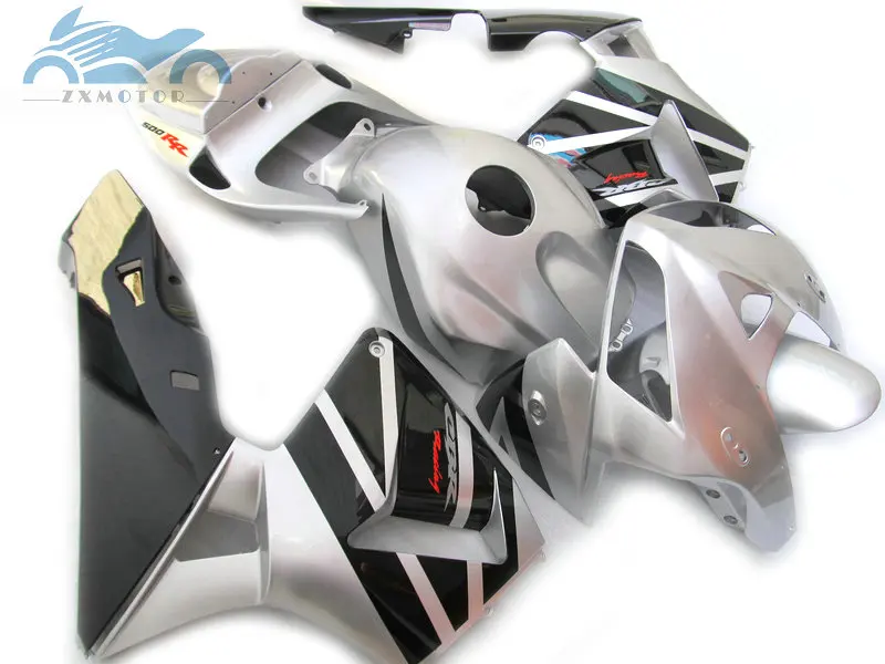 fit впрыска обтекателя комплект, пригодный для Honda CBR600RR 2005 2006 CBR 600 RR 05 06 ABS Обтекатели Наборы Серебряный Черный Кузов JK14