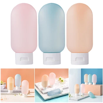 

Leak Proof Travel Bottles Sets 3 Multi Color Silicone Squeeze Refillable Containers Tubes for Carry-on Liquid Toiletries LDO99