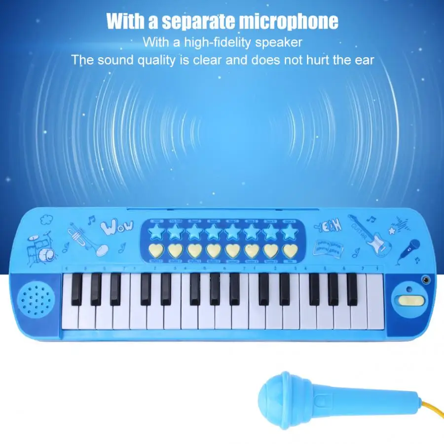 Большая электронная клавиатура музыкальная Инициализация игрушка с микрофоном Детские Музыкальные инструменты игрушка обучение Ранние развивающие игрушки