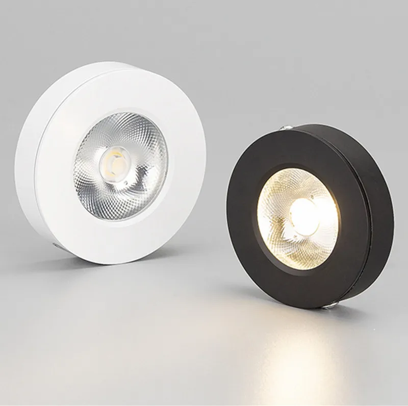 

Mini Led Downlight 5W/7W/12W AC110V/ 220V Epistar Chip Ultrathin Cob Spot Led Light Ceiling Surface Mount Home Cabinet Wardrobe