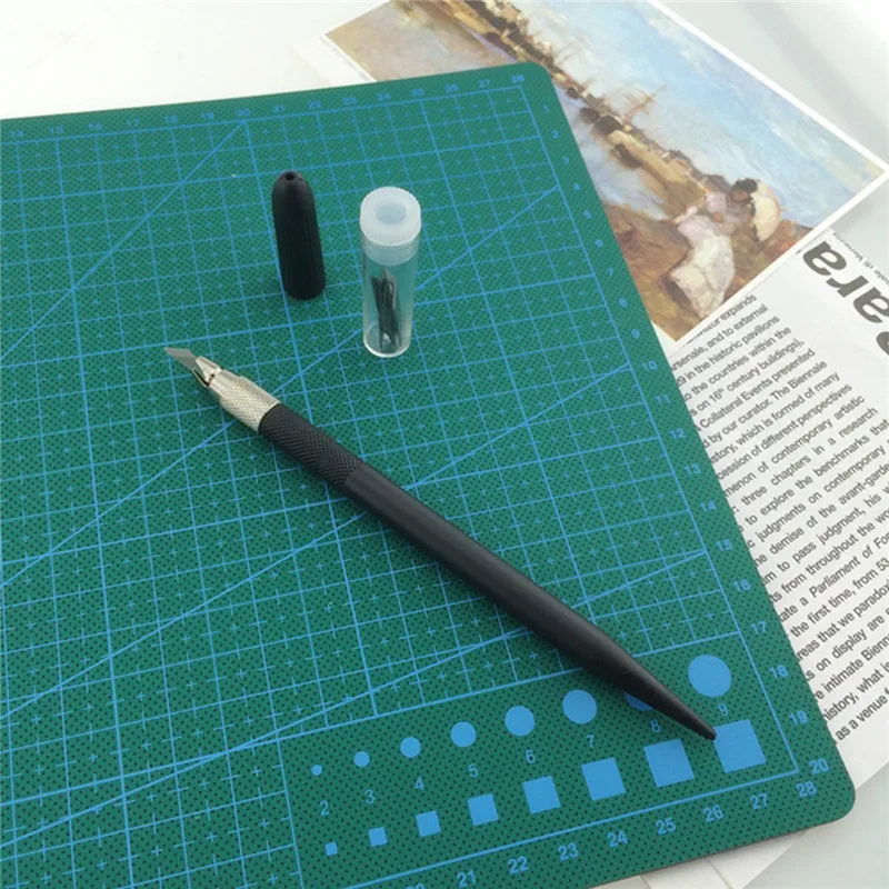 

PVC A2 Cutting Mat 18"x24" Multipurpose Self Healing Cutting Mats for Quilting Double-Sided 5-Ply Durable Paper Mat for Cutting