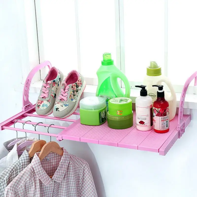 

Creative multi-functional hanging windowsill clothes-drying rack simple folding air-drying rack balcony retractable shoe-drying