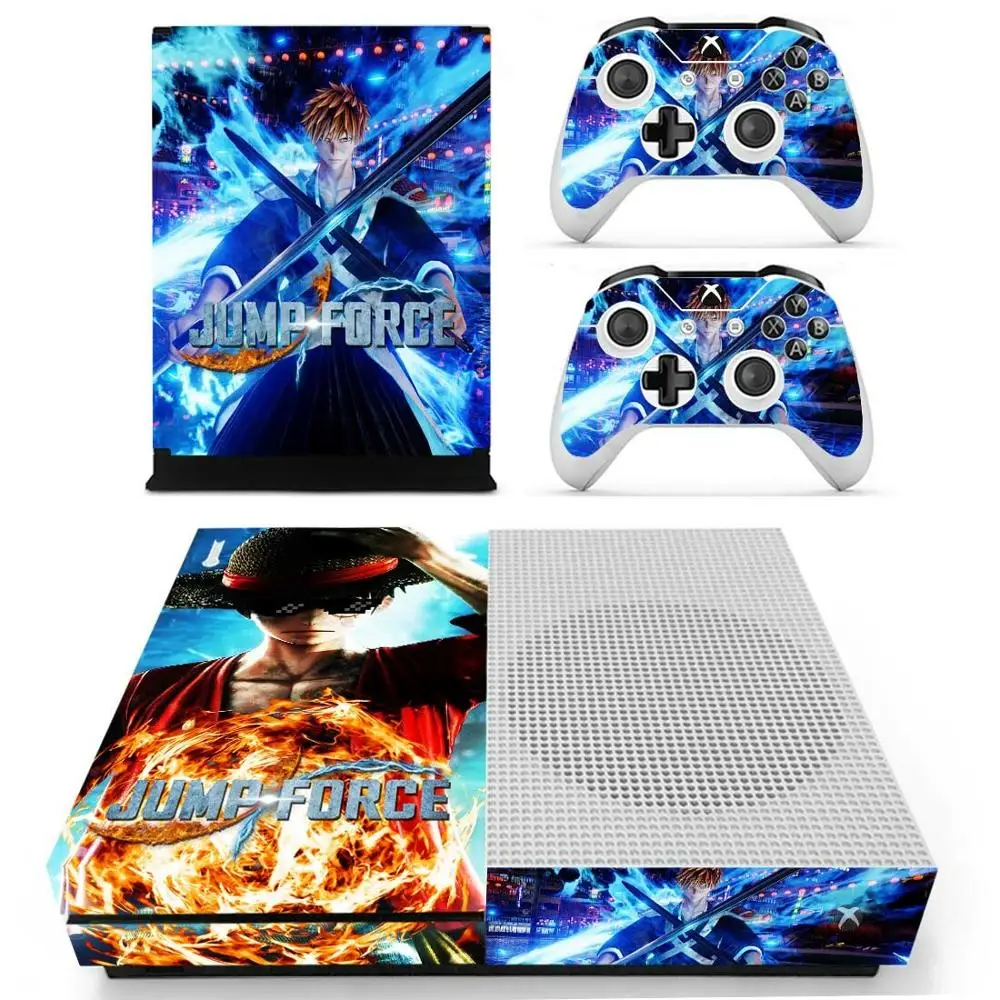 Jump Force наклейка s для Xbox One S кожа Виниловая Наклейка Pegatina для Xbox one тонкая консоль и два контроллера шкуры