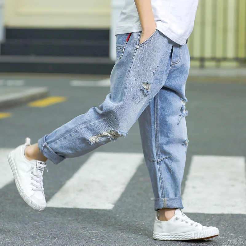 Kids Jeans Teenage Boys Autumn Classic 
