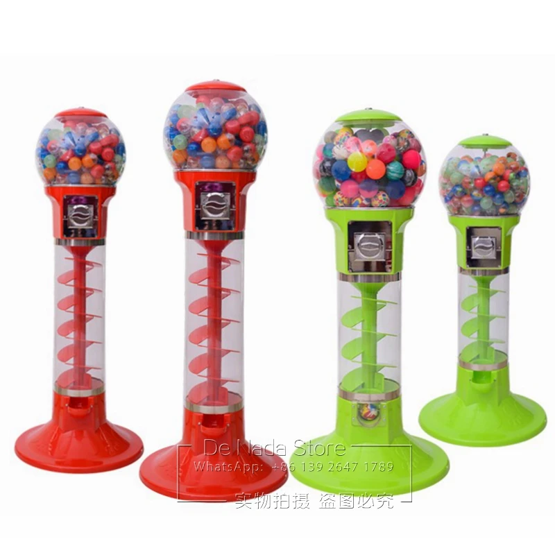 Size 110cm 130cm Spiral Vending Machine Amusement Park Coin Operated Gashapon Capsule Ball Toy Prize Gift Arcade Game Machine