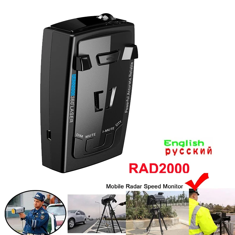 2021 Car Radar Detector RAD 20000 Full Band 360 Degree Radar Signal