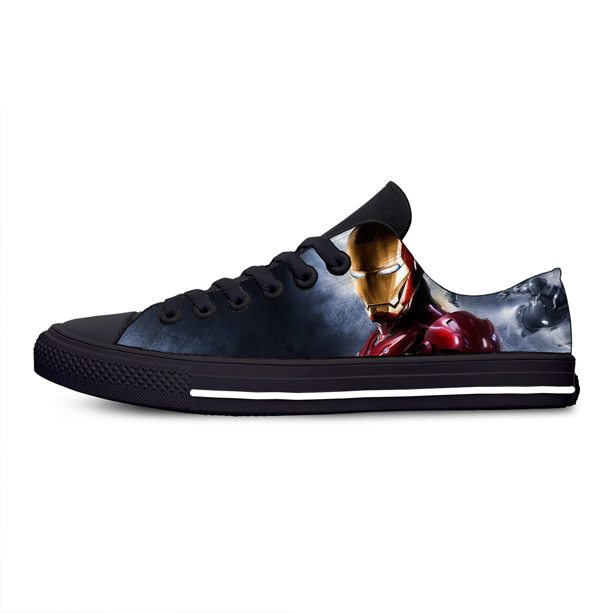 Серия Marvel, супергерой, Железный человек, на шнуровке, дышащая обувь, парусиновая, модные, легкие кроссовки для женщин и мужчин