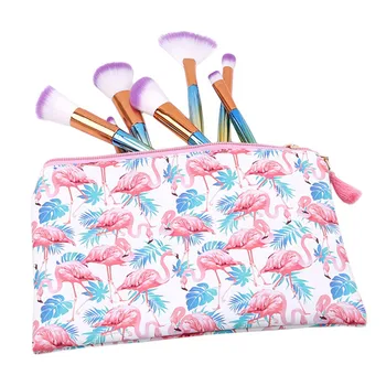 

New Arrive Flamingo Cosmetic Bag Travel Waterproof Portable Makeup Bag Toiletry High Quality Women Necessaire Makeup Bag
