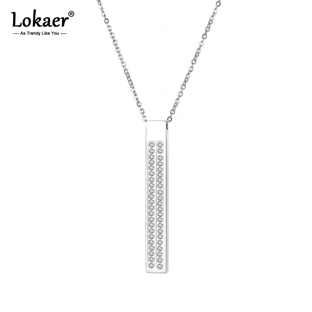 Ювелирные изделия Lokaer из нержавеющей стали кулон серебряного цвета Большая