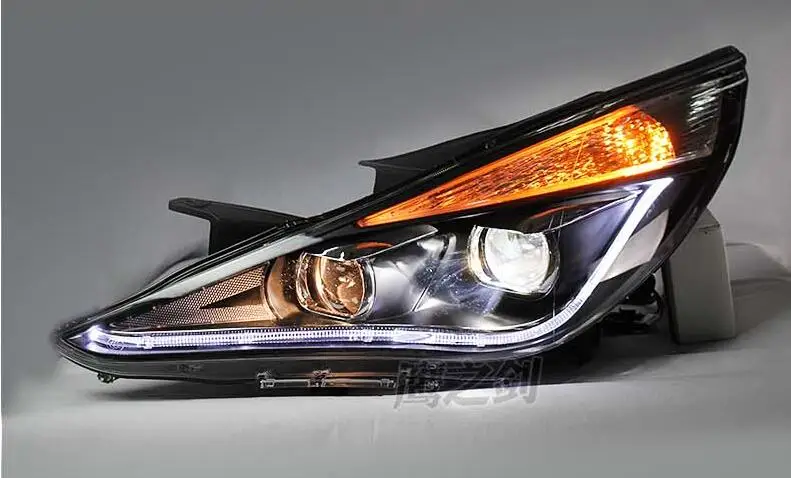 Автомобильный Стильный чехол на головную лампу для hyundai Sonata 2011- фары светодиодный фары DRL Объектив Двойной Луч Биксеноновые HID аксессуары
