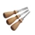 3 размер A4mm A6mm A8mm Практичный Кожаный Craft Edge Beveler Skiving Скашивая Нож DIY Cutting Hand Craft Tool с деревянной Ручкой